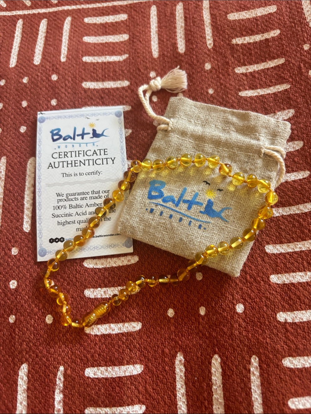 NEW Balt Amber teething necklace Baltic Amber Beaded Necklace - Honey Amber